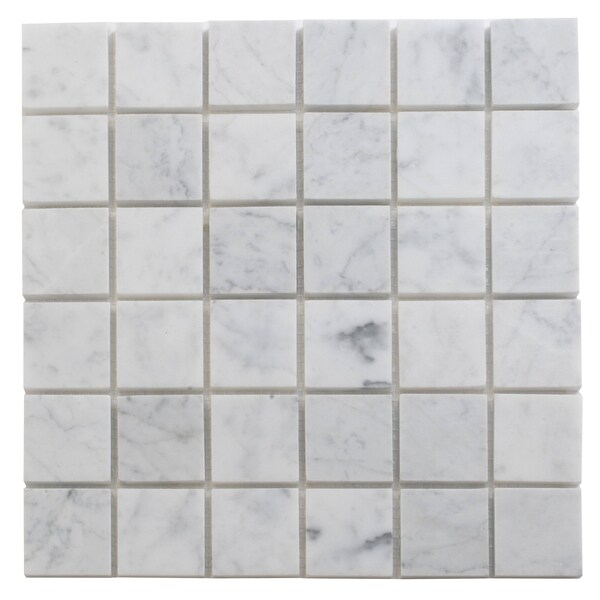 Apollo Tile 12x12 Bianco Carrara Marble Honed Floor and Wall Mosaic Tile 5 sqft/case, 5PK APLKB88S04HA - main