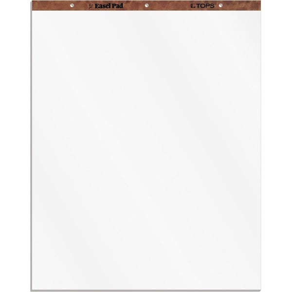 Tops Business Forms Drilled Easel Pads, 27 x 34, Plain White Bond, 50 Sheets/Pad, 2 Pads/Carton 7903 - main