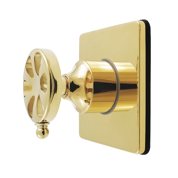 Kingston Brass Single-Handle Six-Way Diverter Valve with Square Trim Kit, Polished Brass KS4042RX - main