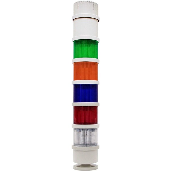 Edwards Signaling Tower Light Module, 120V AC, White, 70 mm Dia., 3 1/8 in Height, LED, 270BC Series 270LEDMW120A - main