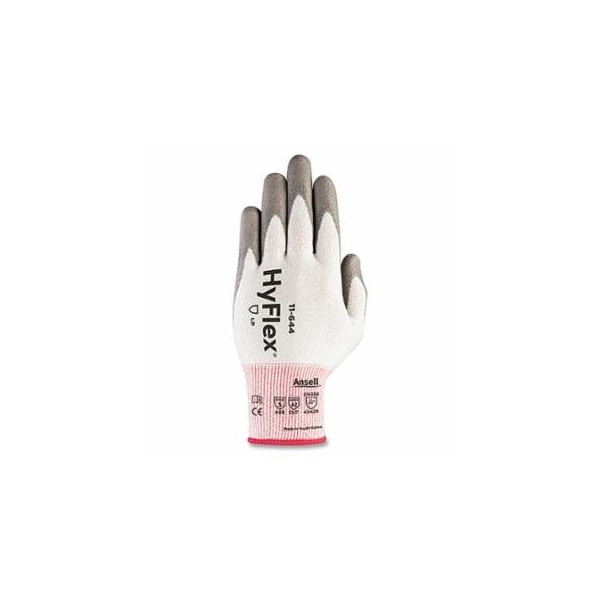 Hyflex 11-644 Polyurethane Palm Coated Gloves, Size 7, White/Grey, 12PK 012-11-644-7 - main
