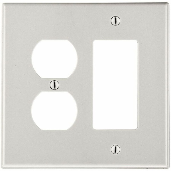 Hubbell Wiring Device-Kellems WALLPLATE, 2-G, 1) DUP 1) DEC, LA P826LA - main
