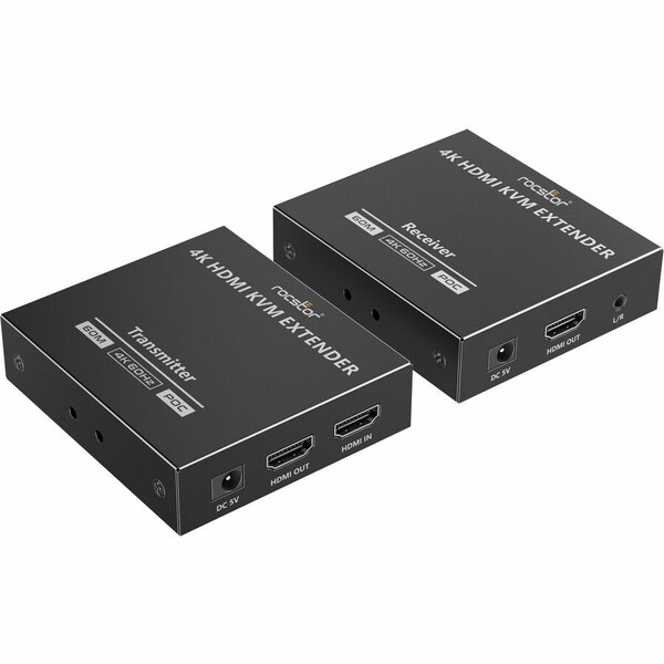 Rocstor TrueReach TR17 4K 60Hz HDR HDMI KVM Extender over Ethernet - Supports USB & Audio KVM - Up to 197ft Y10G017-B1 - main