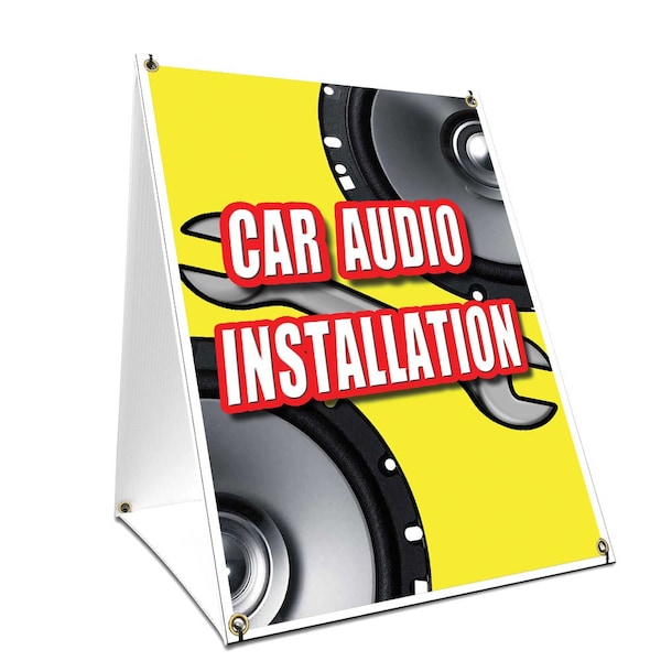 Signmission Car Audio Installation, 36 Inch x 24 Inch A-frame Yard Sign, Plastic Sign SBC-2436-Car Audio Installation - main