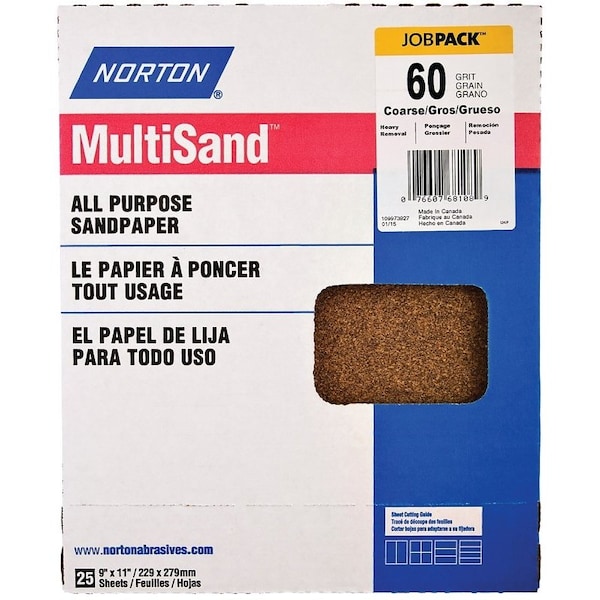 Norton Co Sandpaper Alu Oxd 60Grt 9X11In 00152 - main