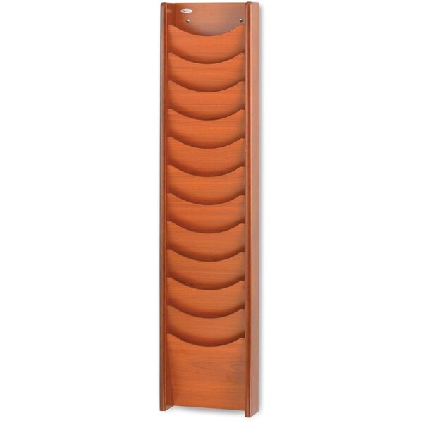 Safco 12 Pocket Wood Magazine Rack - Cherry 4331CY - main