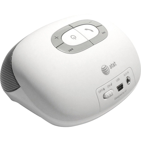 At&T LoudSpeak'r Portable Bluetooth Speaker System - 6 W RMS - White - USB BTS01-WH - main