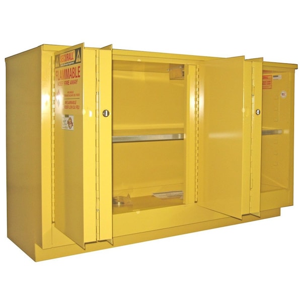 Securall Laboratory Storage Cabinet, 44 Gallon, 1 Shelves, 59 in W x 36 in H x 22 in D, White L244 - main