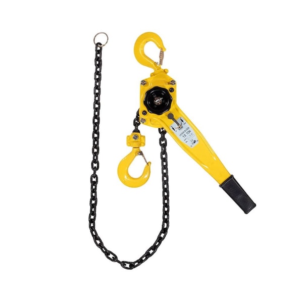 Mytee Products Viking Manual Lever Chain Hoist 1-1/2 Ton 3300 lbs 20 ft Lift 2 Heavy Duty Hooks LCH-15-20L - main