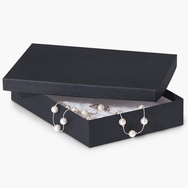 Nashville Wraps Black Matte Jewelry Gift Boxes, 7x5x1.25, Fiber Fill, 100PK 80BK - main