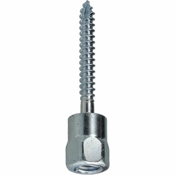 Dottie Rod Hanger, Wood, 1/4 in x 2 in Size, 2" L, Carbon Steel Zinc Plated, 100 PK SSW38B - main