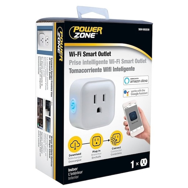 Powerzone Outlet Strip, Wi-Fi Controlled, White ORRCWFII11 - main