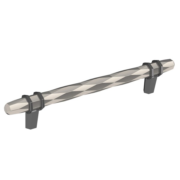 Amerock London 6-5/16 in 160 mm Center-to-Center Polished Nickel/Black Chrome Cabinet Pull BP36650PNBCR - main