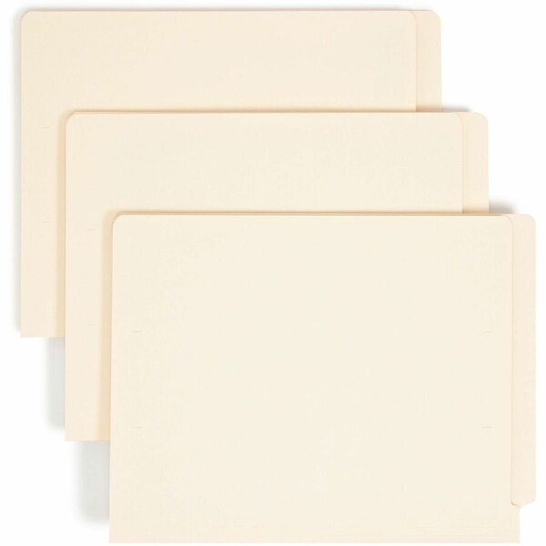 Smead HEAVYWEIGHT MANILA END TAB FOLDERS, 9.5in FRONT, STRAIGHT TAB, LETTER SIZE, 100PK 24110 - main