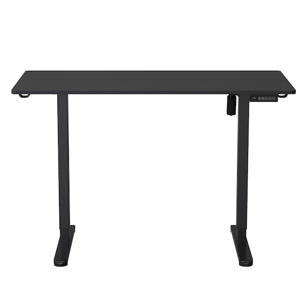 Homeroots Adjustable Black Wood and Stainless Steel Standing Desk 723774 - main