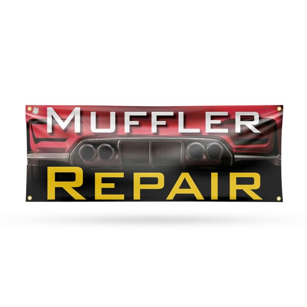 Signmission Muffler Repair, 18 Inch x 48 Inch, Vinyl Banner B-30744 - main