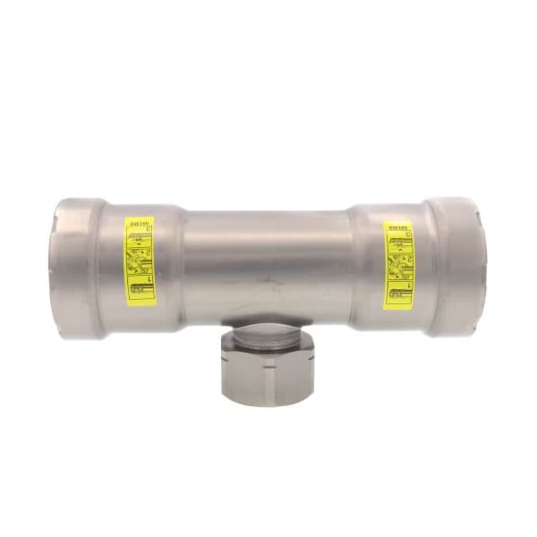 Viega MegaPressG tee P1 1.5 P2 1.5 FPT 1 carbon steel zinc-nickel coating 25446 - main
