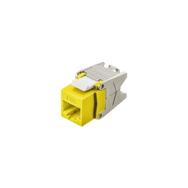 Hubbell HJ6A Series Cat 6A Shielded Jack, Yellow HJU6AY - main