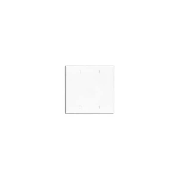 Leviton Blank Wallplate, Standard Size, Gang 2, Ivory 80725-I - main