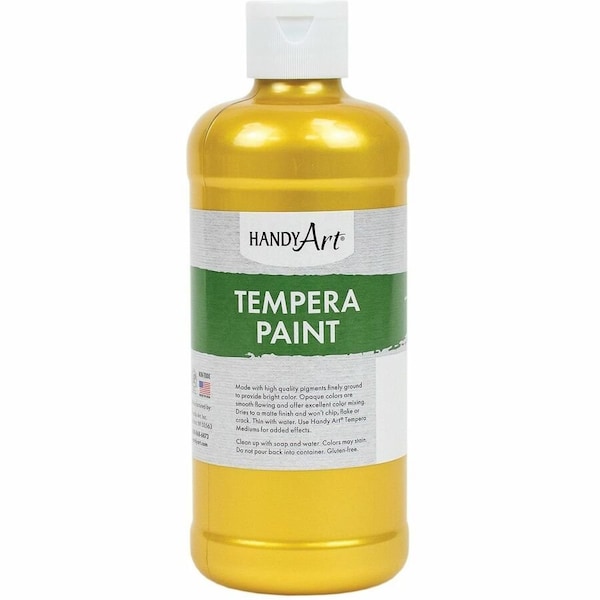 Handy Art Metallic Tempera Paint, 16 oz., Gold, PK3 231-162 - main