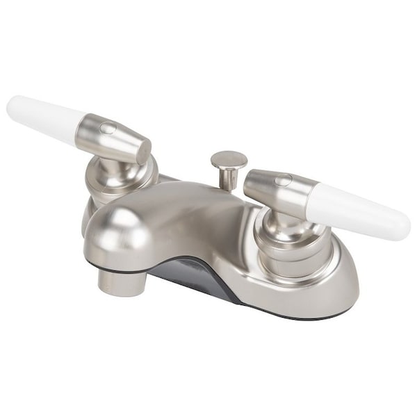 Boston Harbor Lavatory Faucet, 1.5 gpm, 2-Faucet Handle, Brushed Nickel, Lever Handle JY-4212PLQBN - main