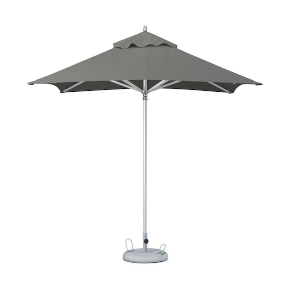 Homeroots 8ft Charcoal Polyester Square Market Patio Umbrella 491962 - main