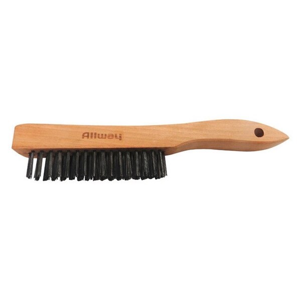 Allway WB416 9.5 x 1.06 in. Wire Scratch Brush with Wood Shoe Handle 11102 - main