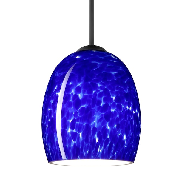 Besa Lighting Besa Lucia Pendant, Blue Cloud, Black Finish, 1x 9W LED 1JT-169786-LED-BK - main