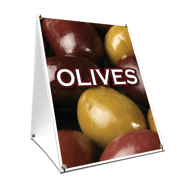 Signmission Olives, 36 Inch x 24 Inch A-frame Yard Sign, Plastic Sign SBC-2436-Olives - main