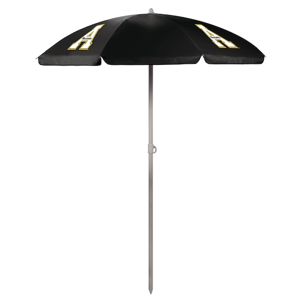 Picnic Time Family Of Brands NCAA App State Mountaineers Outdoor Canopy Sunshade Beach Umbrella 5.5' - Small Patio Umbrella 822-00-179-794-0 - main