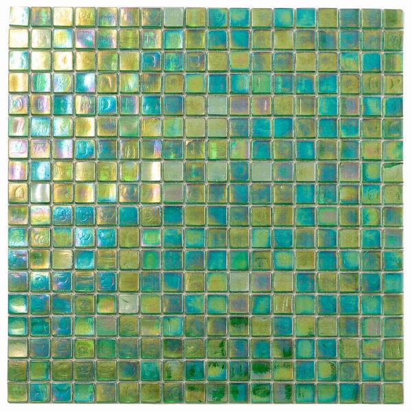 Apollo Tile Skosh 11.6inx11.6in Glossy Emerald Green Glass Mosaic Wall and Floor Tile 18.69 sqft/case, 10PK APLNB88GN442A - main