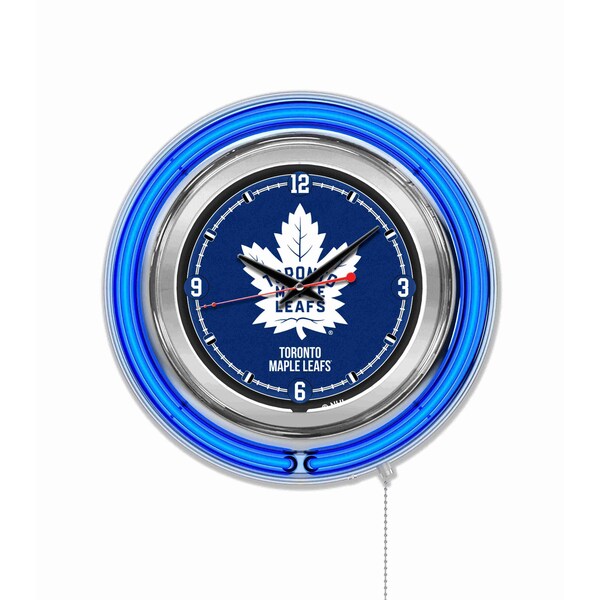Holland Bar Stool Co Toronto Maple Leafs Double Neon 15" Clock, NHL Clk15TorMpl - main