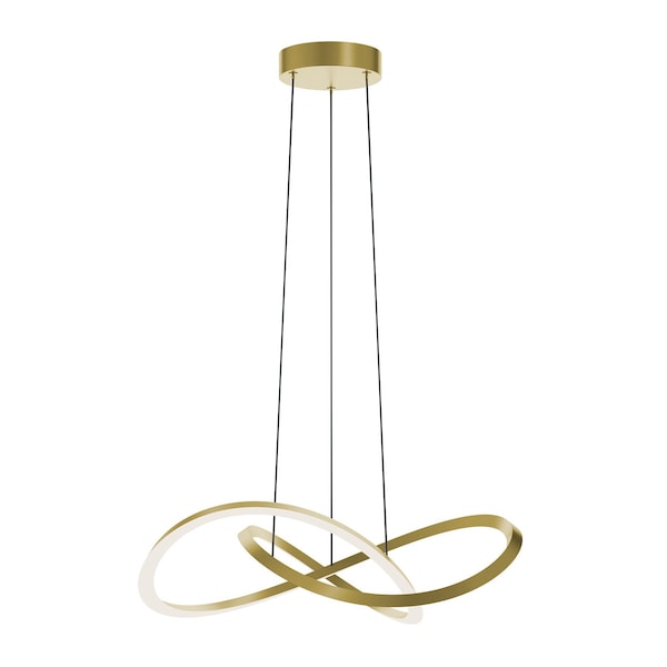 Afx Celeste 24in LED Pendant Light, Light Antique Brass CLSP24LAJUDLB - main