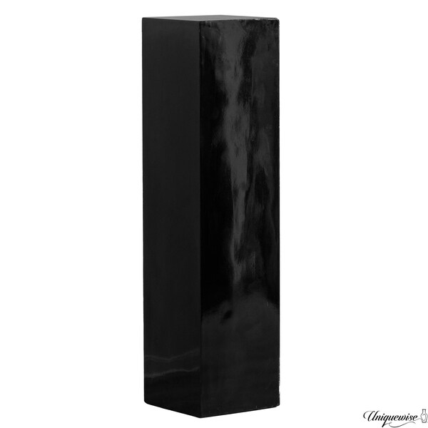 Uniquewise 47-Inch Black Fiberglass Pedestal Backdrop Stand - Stylish Flower or Cake Holder for QI003858BK-47 - main