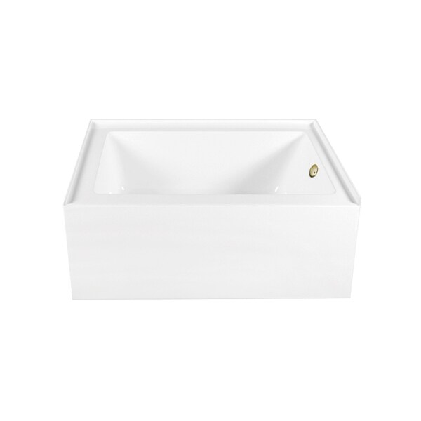 Kingston Brass 60-Inch Acrylic Rectangular 3-Wall Alcove Tub Combo w/ Waste and Overflow Drain, Right Hand Drain CVTAP603222R7 - main