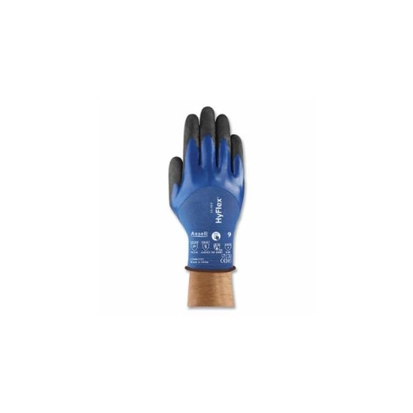 Hyflex 11-925 Oil Repellent Gloves, Nitrile/Nylon/Spandex, Size 9, Blue/Black, 12PK 012-11-925-9 - main