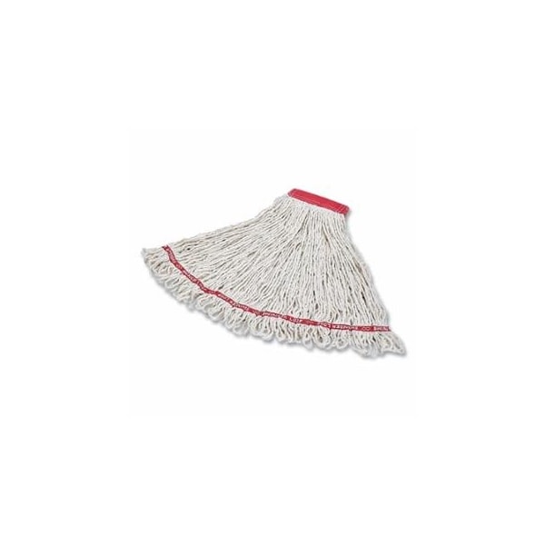 Rubbermaid Commercial Swinger Loop Wet Mop Head, 4-Ply, Large, Cotton/Synthetic Yarn, for Invader Side Gate Handle, 5 in, 6PK 640-FGC15306WH00 - main
