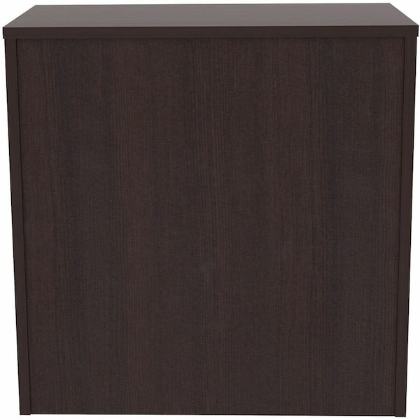 Lorell Essentials 2-Shelf Laminate Stack-on Bookcase, 36" x 15" x 36", Espresso LLR69629 - main