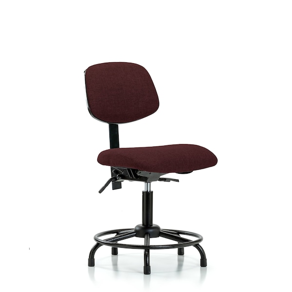 Blue Ridge Ergonomics Desk Chair Desk Chair, Fabric, RT Glides, Bur, No Arms, 19" to 24" Height, Fabric, Burgundy BR-FDHCH-RT-T0-A0-RG-F41 - main