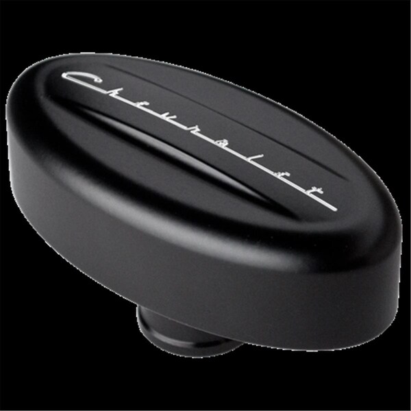 Billet Specialties BLK20923 Breather Valve Cover with Retro Black Chevrolet BSPBLK20923 - main