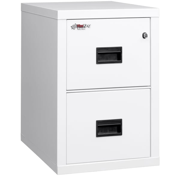 Fireking 2 Drawer, 1 Hr Fire & impact rated, 22" depth, Ltr/Lgl Arctic White 2R1822-CAW - main