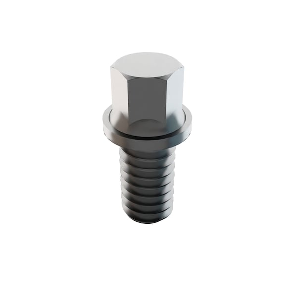 Zoro Select Not Graded, 1/4"-20 Flange Bolts, Plain Stainless Steel, 1/2 in L, 5 PK 1-12B-25C-50 - main