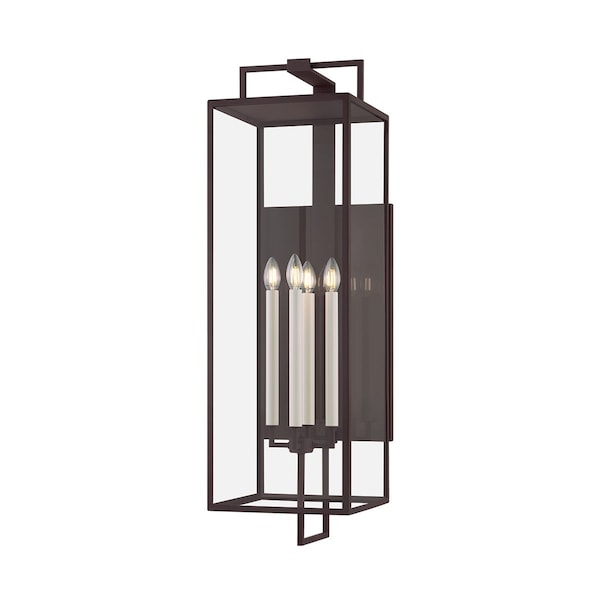Troy Lighting Beckham 4 Light Exterior Wall Sconce, Textured Bronze, 11.75 In x 40 In B6340-TBZ - main