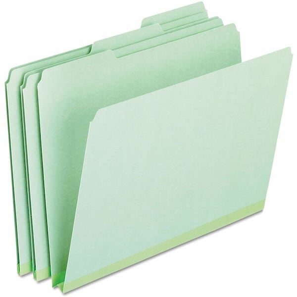 Tops Business Forms Pendaflex, PRESSBOARD EXPANDING FILE FOLDERS, 1/3-CUT TABS, LETTER SIZE, GREEN, 25PK 17167 - main