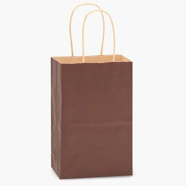 Nashville Wraps Chocolate Brown Recycled Kraft Bag, Rose 5.5x3.25x8.375", 250PK BRTCH - main