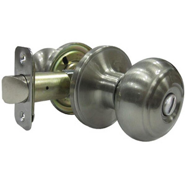 Taiwan Fu Hsing Industrial TruGuard Verona Fancy Mushroom Privacy Knob Set, Satin Nickel 221797 - main