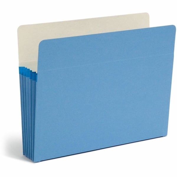 Smead File Pocket, StraightCut Tab, 514 Expansion, Letter Size, Blue, 10 per Box 73235, Blue SMD73235 - main