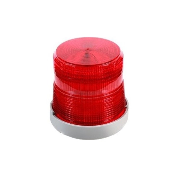 Edwards Signaling Warning Light, Red, (6) LED, 120V AC, 65 FPM, 4 9/32 in Dia., Panel/Conduit 48XBRMR120A - main