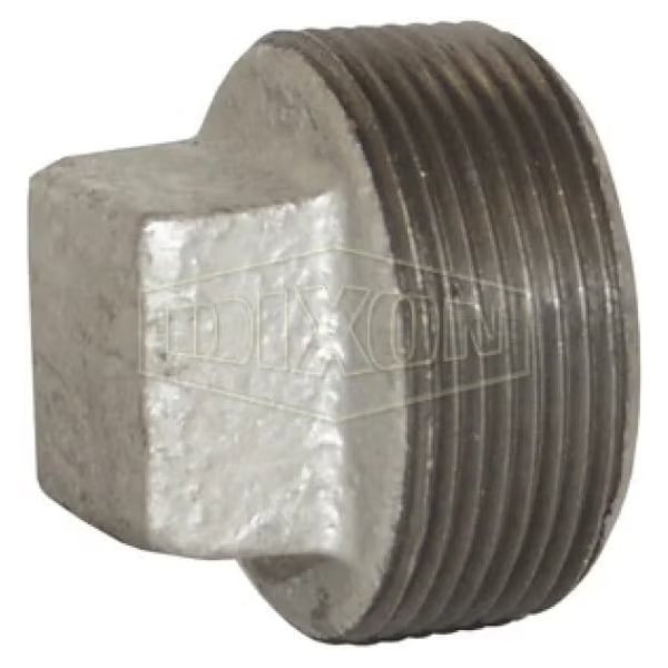 Dixon Square Head Plug, 2 in Nominal, MNPT End Style, 150 lb, Iron, Galvanized SHP200G - main