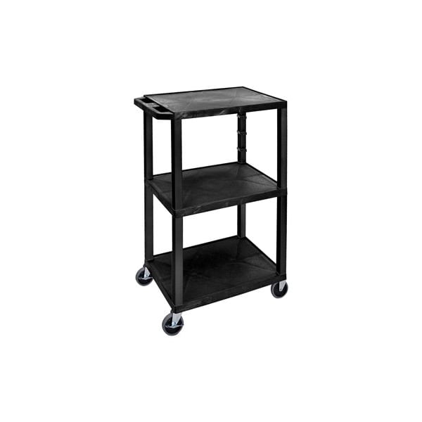 Specialty Store Services 3-Shelf Tuffy Utility And Service Cart, Black 3497BK - main